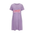 thumbnail image 2 of Valentine's Pajamas for Women Oversized Short Nightgown Heart Print Short Sleeve Nightdress, 2 of 5