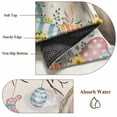 thumbnail image 6 of Round Area Rug 6 Ft, Beige Easter Bunny Washable Non-Slip Circle Carpet for Living Room/Bedroom, Spring Easter Eggs Floral Rustic Burlap Low-Profile Indoor Mats Collection Rugs for Residential, 6 of 8