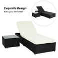 thumbnail image 5 of UBesGoo 2PCs Adjustable Rattan Wicker Lounge Bed Outdoor Reclining Chaise Chair w/ Table for Patio, Beach, Black, 5 of 9