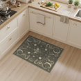 thumbnail image 2 of ODIKA 3'x5' Washable Accent Rug Gothic Mystical With Celestial Vintage Astrology Motifs Snake Flowing Dynamic for Bedside, Nursery Room, Pet Friendly & Non-Shedding, 2 of 7