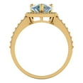 thumbnail image 4 of 2.36 ct Pear Cut Blue Moissanite Halo Engagement Ring for Women in 18K Yellow Gold, 4 of 5