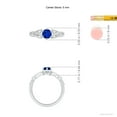 thumbnail image 5 of Angara Natural 0.6 Ct. Blue Sapphire Solitaire Ring in 14K White Gold for Women (Ring Size: 3.5), 5 of 10