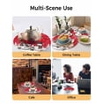 thumbnail image 2 of 13 Inch Round Placemats Set of 6, Red Christmas Non Slip Heat Insulation PP Table Mats, Snowman Snowflake Winter Birds Washable Place Mats for Kitchen Dining Party Table Decor, 2 of 7