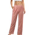 thumbnail image 1 of Gibobby pantalones de mujer holgados Pantalones de chándal informales de pierna ancha para mujer, cómodos pantalones deportivos deportivos con bolsillos (Rojo, XXXL), 1 of 5