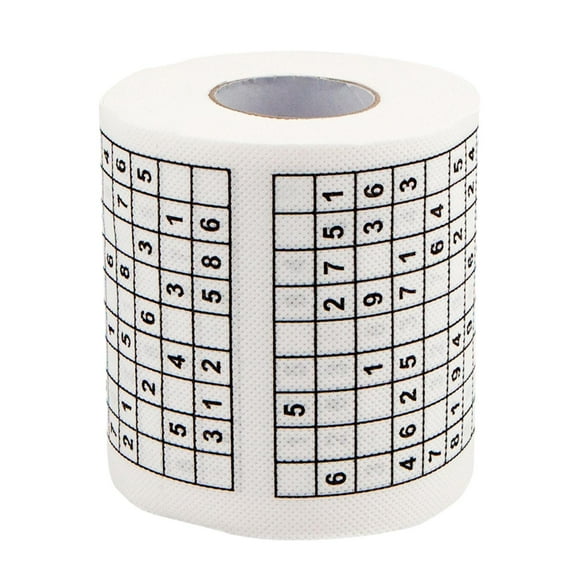 Juego de Sudoku, juegos de papel higiénico, rollo de toalla de papel, tenacidad, papel higiénico impreso divertido y duradero, suministros para fiesta