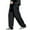 Black, variant on OSOLU Solid Color Mens Casual Pants Pleated Loose Fit Dress Pants Elastic Waist Slacks Trousers Everyday Comfort Versatile Bottoms