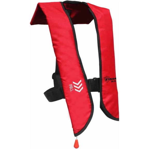 Eyson Inflatable Life Jacket Life Vest Basic Automatic/Manual (7091 Red Auto)
