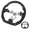 thumbnail image 4 of Flat Bottom Steering Wheel, Heat Tolerance Steering Wheel  Replacement For  G37 G37x G25 G35 Q40 For Auto Parts, 4 of 8