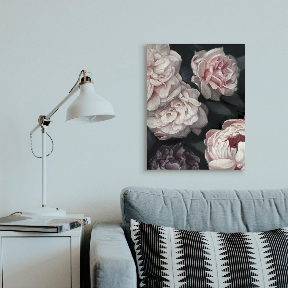 Stupell Industries Clustered Pink and White Florals Elegant Flowers Canvas Wall Art by Ziwei Li