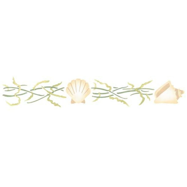 Shells And Sea Grass Wall Stencil Sku 3246 By Designer Stencils