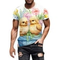 thumbnail image 2 of Christian Top for Men Theme Print Short Sleeve Round Neck Floral Trend Bottoming School Outfits for Teachers,White,XL, 2 of 4