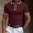 thumbnail image 2 of hoksml Mens Collared Shirts Short Sleeve Fitness Sporty Polos Shirt Fashionable Lapel Casual Loose Solid Color Button Top/Shirt Summer Comfortable Breathable Golf Shirts, 2 of 5