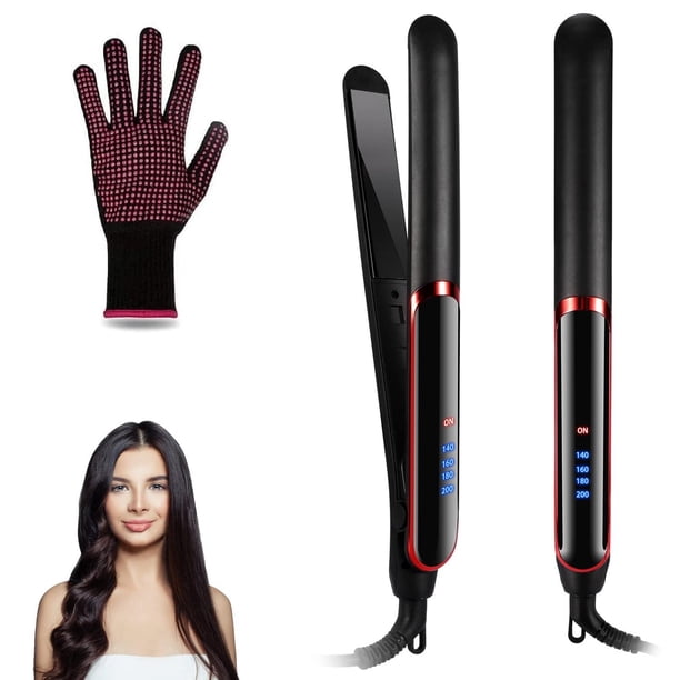 Plancha de Cabello Cerâmica| 2 En 1 Plancha de Pelo de Profesional | Rizador y Alisador con Pantalla