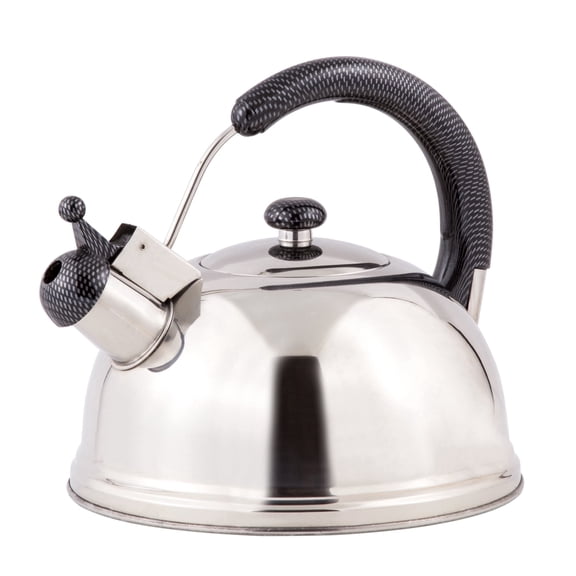 Creative Home 2.7 Qt Stainless Steel Whistling Tea Kettle, Stovetop Induction Compatible Kettle with Heat-Resistant Handle