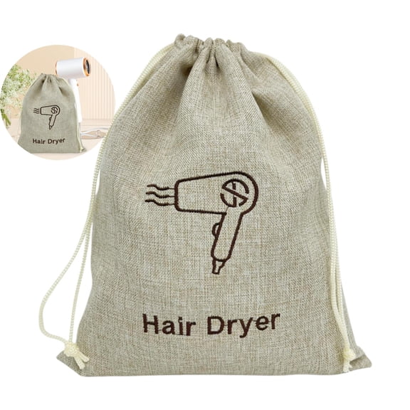 WNFJR Drawstring Storage Bags for Hair Dryer, Blow Dryer Travel Case with Drawstring Shoe Pouch, Universal Cosmetic Bag for Travel Wallet Organizer