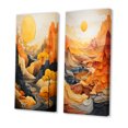 thumbnail image 3 of Designart "Bold horizon Canyon Desert VIII" Canyon Wall Art Set Of 2 - Yellow Landscapes Gallery Set For Office Decor, 3 of 7