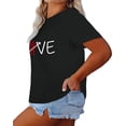 thumbnail image 2 of XCHQRTI Love Shirts for Womens Plus Size Graphic Tshirt Short Sleeve Valentine's Day Tee Oversized Casual Summer Tops, 2 of 4