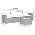 thumbnail image 2 of vidaXL 5 Piece Garden Sofa Set with Cushions Black Poly Rattan, 2 of 5