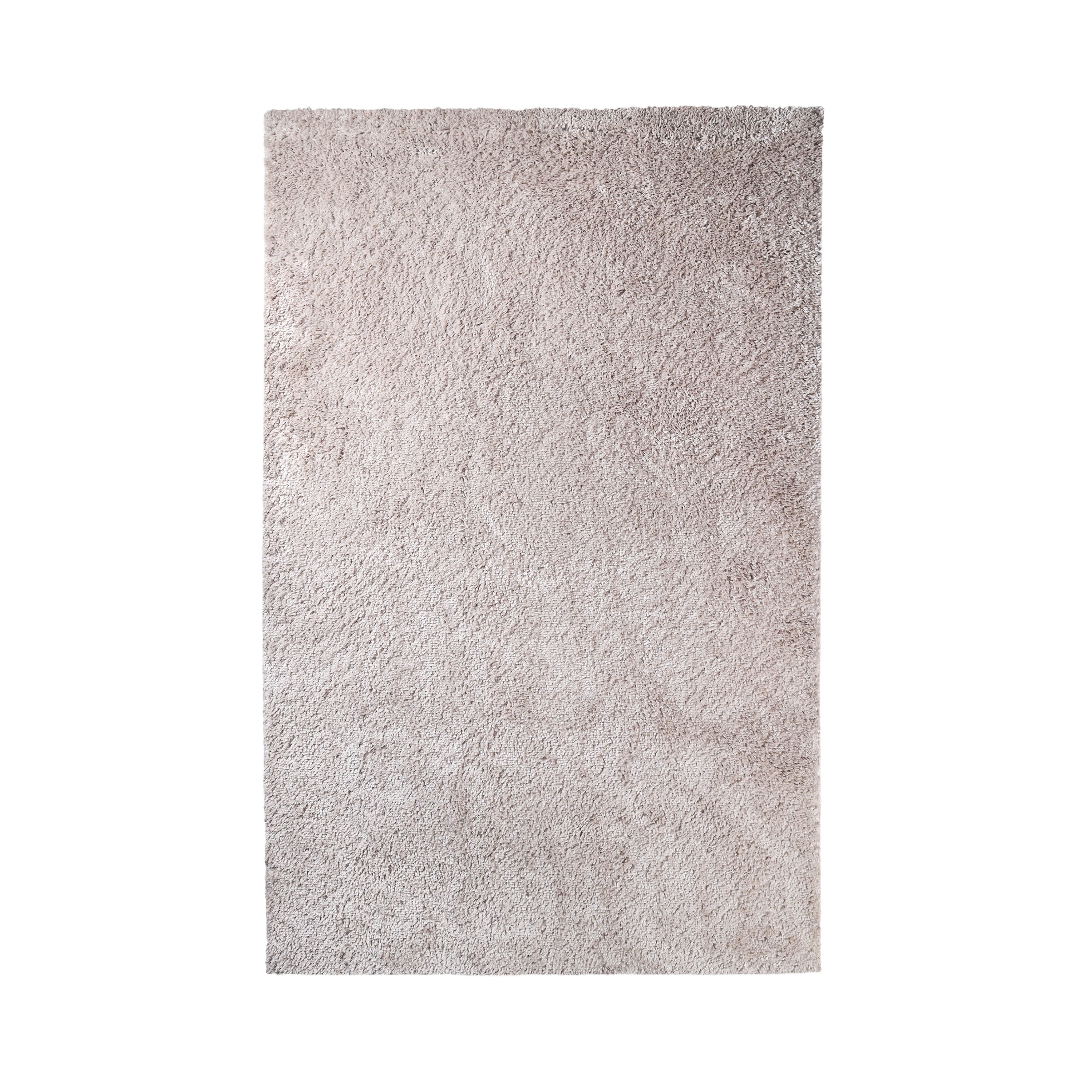 BNM Solid Indoor Shag Runner or Area Rug, 5' x 8', Beige