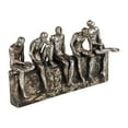 thumbnail image 5 of 13" x 7" Silver Polystone People Sculpture, by DecMode, 5 of 11