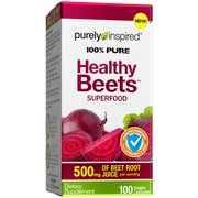 Purely Inspired Healthy Beet Root Capsules, Immune Support, Vitamin C and Zinc, 100ct