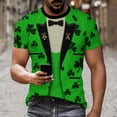 thumbnail image 3 of Mens St Patricks Day Shirt Shamrock Graphic T-Shirt Novelty Short Sleeve Shirts Casual Round Neck Tops Summer Basic Tees, 3 of 8