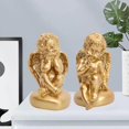 thumbnail image 1 of Estatua de ángel de Resina de 2 Piezas, Adorno Detaldo, Decoración, Estante de , Soledad Estatuilla de ángel, 1 of 7