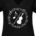thumbnail image 4 of Inktastic Violin Gift for Violinist Women's Plus Size V-Neck T-Shirt, 4 of 5