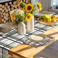 thumbnail image 4 of Sage Green Black Plaid Round 13 Inch Placemats Set of 8, Farmhouse Green Black Checkered HeatResistant Non Slip Place Mats for Dining Table, Wipeable Braided Kitchen Table Mats for Housewarming, 4 of 9