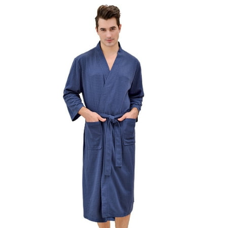 

ABIDE Men Robe Dressing Gown 100 polyester fiber Mens Lightweight Shawl Robe Dressing Gown Perfect for Gym Shower Spa Hotel Robe Holiday