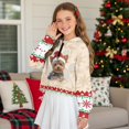 thumbnail image 4 of Xixirimido Yorkshire Terrier Paw Christmas Theme Pattern Half Zip Sweatshirt for Girls Long Sleeve Pullover Crop Tops with Pocket Kids Hoodie Fall Winter Clothes Size 11-12, 4 of 7