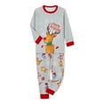 thumbnail image 4 of Elippeo Family Matching Christmas Pajamas, Baby Romper/Pet Clothes/Letter Snowflake Elk Print Long Sleeve Tops and Pants Sleepwear Set, 4 of 10