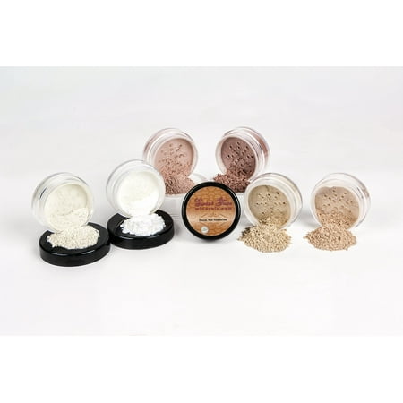 Mineral Makeup XL KIT Full Size Foundation Set Sheer Bare Skin Powder Cover (Fair