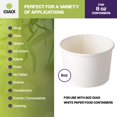 thumbnail image 4 of CIAO! 90mm Diameter PP Lid, Designed and Fit BRAND 8oz Paper Food Container (1000/case), 4 of 9