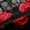 Red Black Grey, variant on Homewish Teens Adults Gothic Skeleton Black Out Curtains,Chic Flowers Curtains Pack of 2 (42x63 Each),Retro Exotic Style Bedroom Curtains,Ultra Soft Home Decor