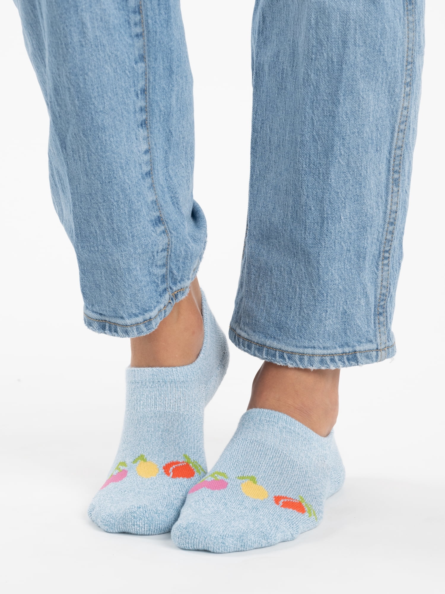 MUK LUKS Women's Dream Step No-Show Liner Socks, 4-Pack, OSFM