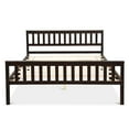 thumbnail image 1 of Topbuy Wood Bed Frame Wooden Slat Support Platform w/ Headboard Queen Size, 1 of 8