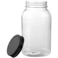 thumbnail image 6 of 32 Ounce Clear Plastic Mason Jars With Screw On Lid, Reusable Empty Jars for Food Storage, Round BPA Free Containers for Sealing, Dry Food, Snacks, Candies, Breakage-proof, (Black - 12 Pack), 6 of 7