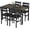 Black, variant on MOOSENG 5-Piece Dining Table Set with Wine Rack, Wood Kitchen Table and Set of 4 Chairs, Space-Saving Farmhouse Dinette Set for Breakfast Nook, Apartment Black