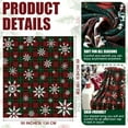 thumbnail image 2 of 51 x 59 Inches Christmas Red Plaid Fleece Blanket Christmas Holiday Throw Blanket with Snowflakes Xmas Flannel Throw Blanket Rustic Buffalo Plaid Blanket for Bed Couch Decor (Red Green), 2 of 6