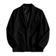 thumbnail image 5 of Men Wool Blazer Notched Lapel Single Breasted 2 Button Closure Coat Long Sleeve Business Casual Fall Winter Jacket with Pockets, 5 of 6