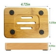 thumbnail image 5 of Yirtree Bamboo Soap Dish 2 Pack Rustic Bar Soap Holder for Bathroom Sink Shower Kitchen, Natural Wooden Tray for Soap, Sponges, 5 of 7