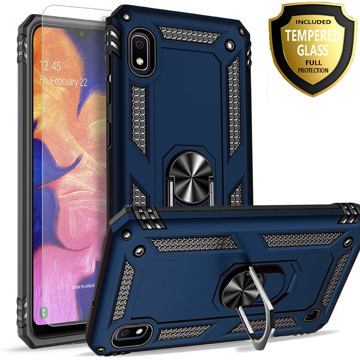 Samsung Galaxy A10E Case, With [Tempered Glass Screen Protector ...
