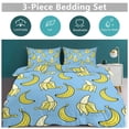 thumbnail image 2 of Colorful Yellow Banana Duvet Cover Set Themed Multicolor Polyester Bedding Set for Bedroom Decoration, 2 of 6