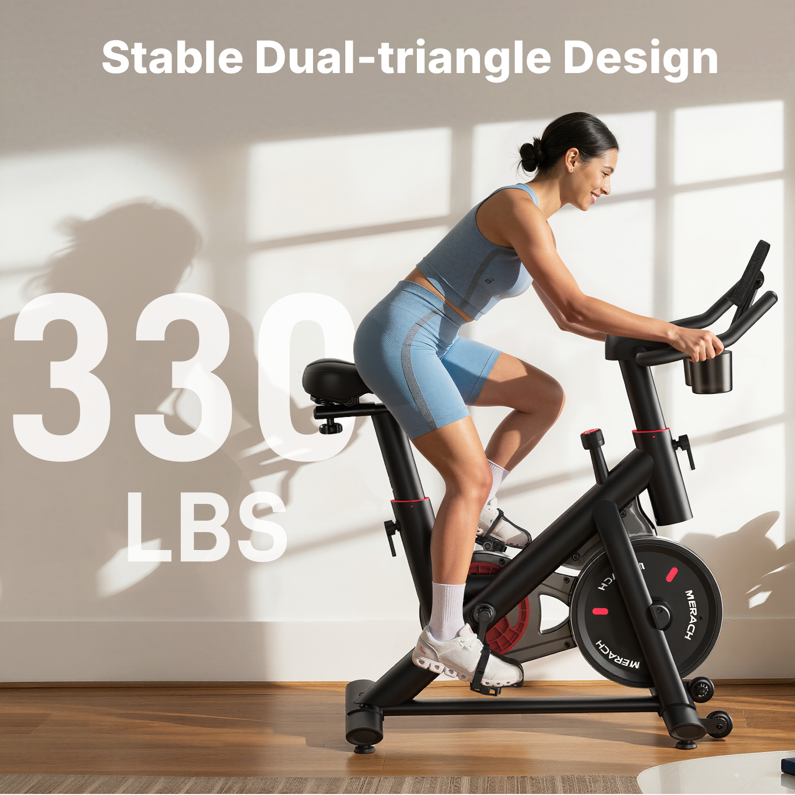 MERACH Stationary Exercise Bike 330lbs Capacity photo 5
