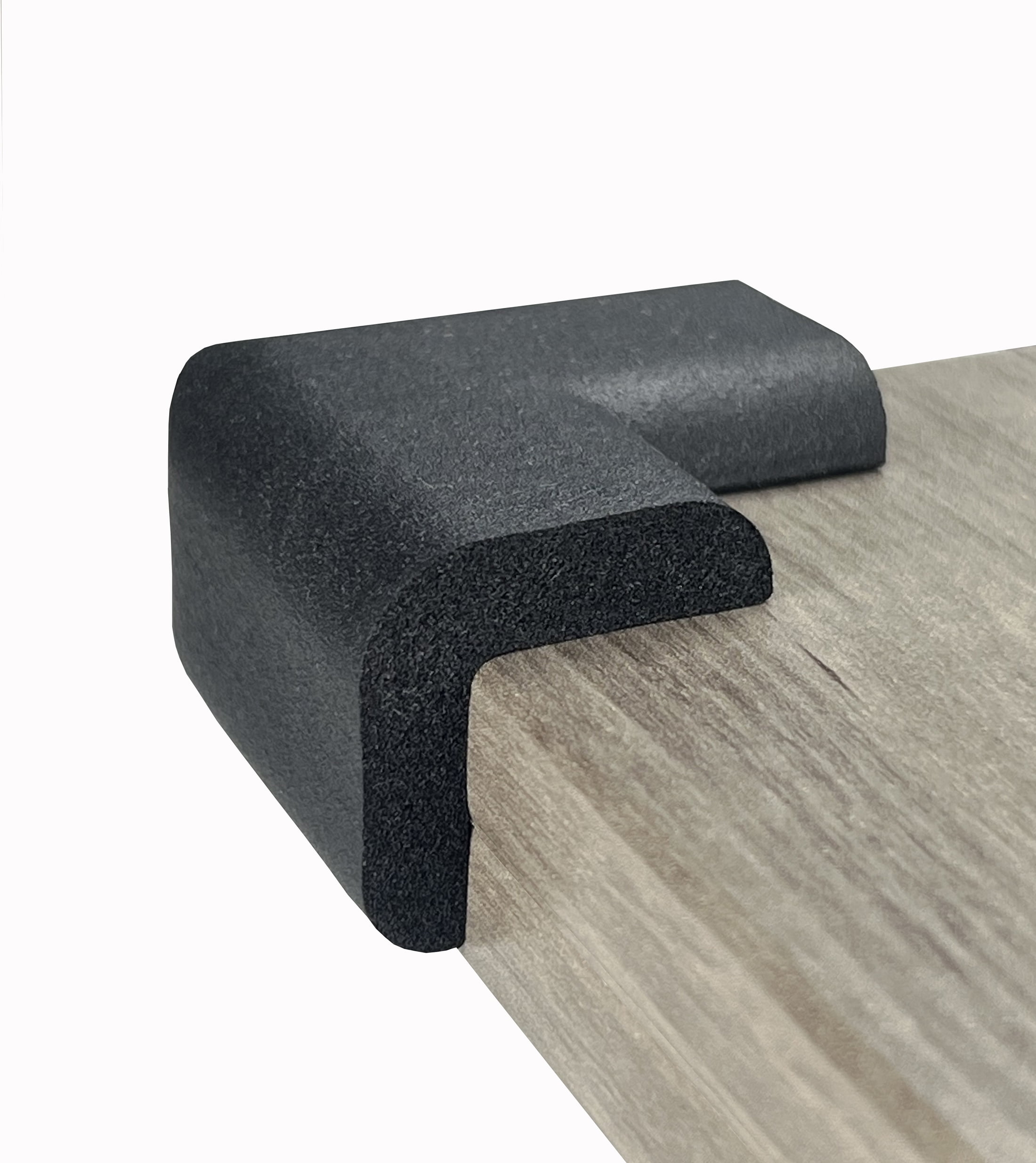 (4 pack) KidKusion Foam Rubber Corner Guards, Sharp Corners, Table, Desk, 4.0 CT, Black, Toddler