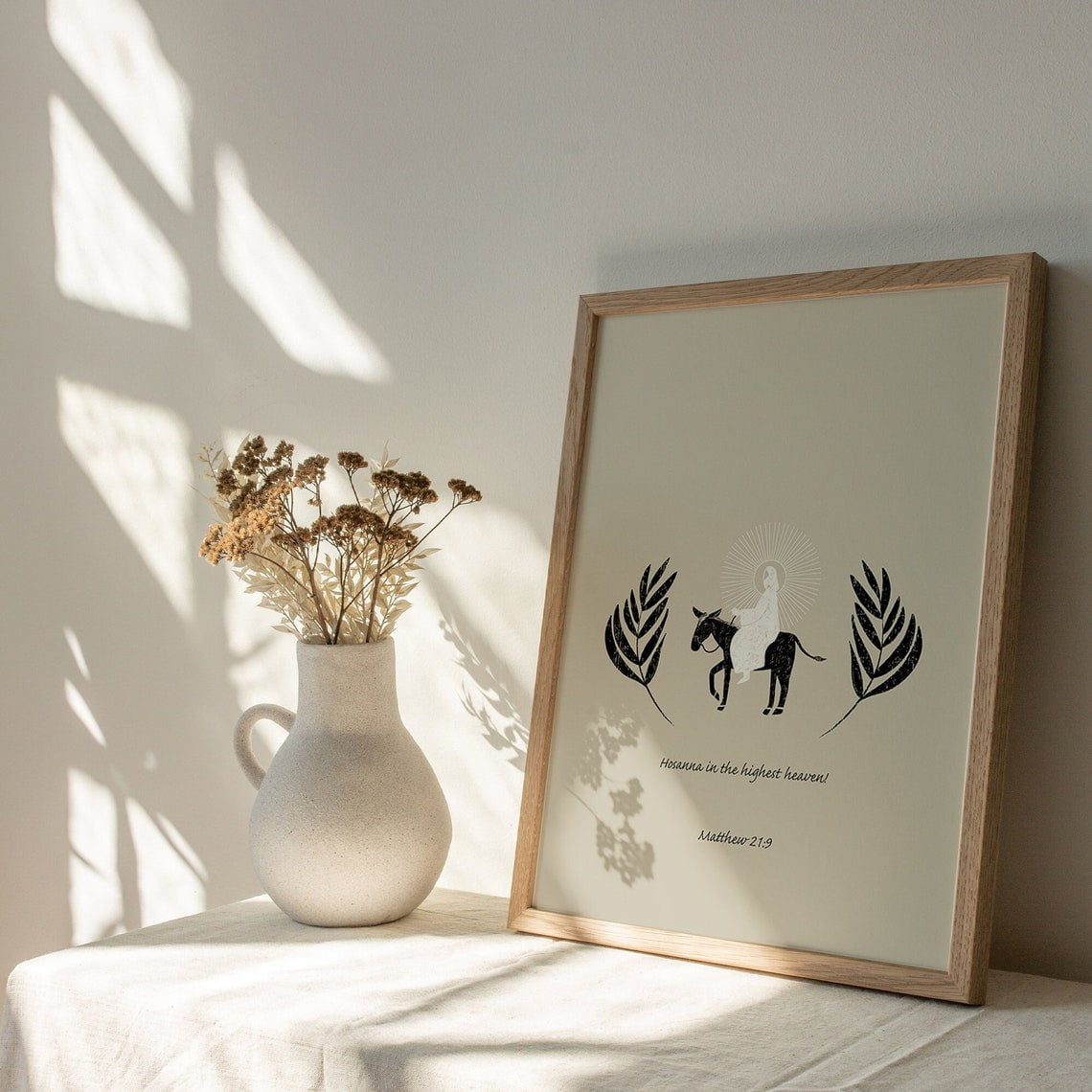 Hosanna Jesus Wall Art Print Matthew 21:9 Christian Easter Christian Home And Prayer Room Decor