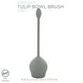 thumbnail image 3 of Bath Bliss Firm Grip Tulip Toilet Bowl Brush in Gray, 3 of 5