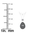 thumbnail image 3 of SZUL Women's 14K Yellow Gold 7x5MM Pear Blue Topaz and Diamond Pendant, 3 of 5
