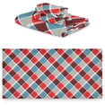 thumbnail image 2 of SKYSONIC 3 Pack Towel Blue and Brown Checked Cotton Bath Towel Set (1 Bath Towel, 1 Hand Towel, 1 Washcloth) for Bathroom, Super Soft and Quick Dry Towels, 2 of 7